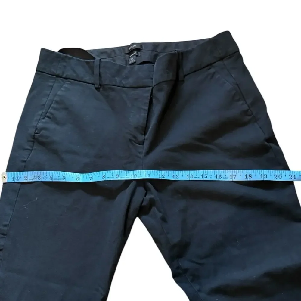 J. Crew Black Black Bi-Stretch Cameron Crop Pant - Size 12